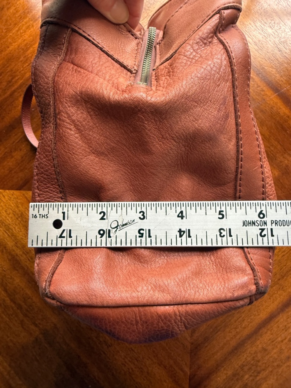 American Leather Company Triple Entry Leather Satchel - Picture 15 of 16